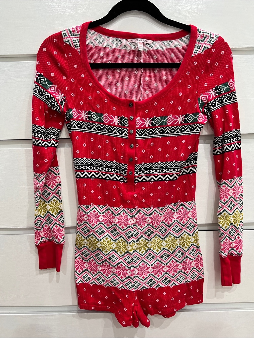 Early 2000s Victoria Secret Henley Romper (XS)